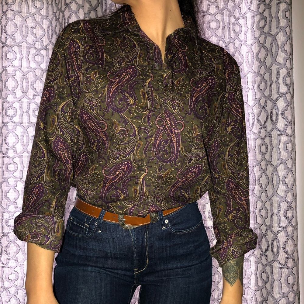 Vintage paisley button up